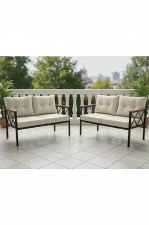 2+2Balkon-bahçe-kafe-çay Seti-koltuk Takımı-oturma Grubu-ofis Koltuğu 2+2