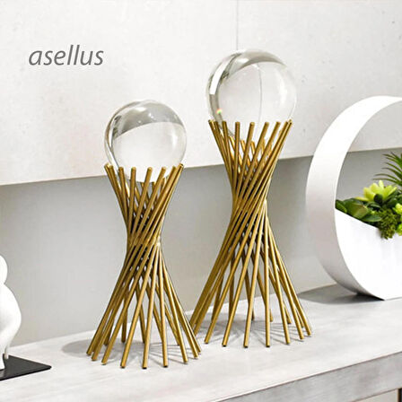 2 li Burgu Kristal toplu dekorasyon seti Kristal Altın Top Süsleri Lüks Modern Kristal Küre Süsleri