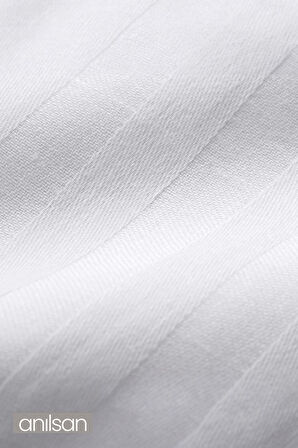 2'li Çizgili Saten Yastık Kılıfı – 50x70 Cm, %100 Pamuk, 83tel