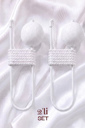 2'li Set Crinkle Model Hayalet Kol Bağı Kırışık Dokulu Perde Bağı Kordonu Perde Tutucu Aksesuarı