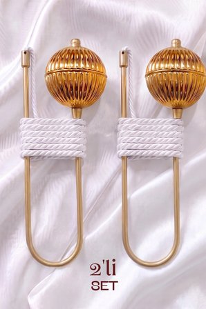 2'li Midye Model Hayalet Kol Bağı Kabuk Desenli Perde Bağı Kordonu Perde Tutucu Aksesuarı