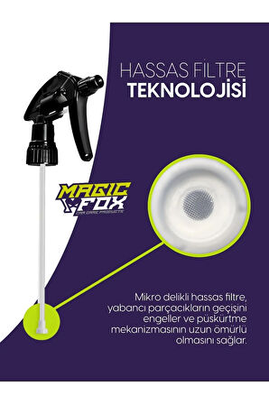 Alkali Ve Alkol Dayanımlı Kimyasal Sprey Şişe 1 Litre