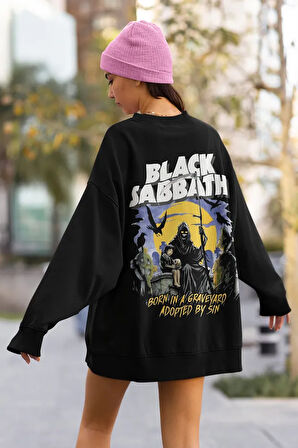Black Sabbath Unisex Oversize Tasarım Müzik Grubu Sweatshirt