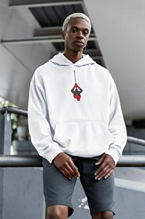 Tasarım Spider-Man Baskılı Unisex Oversize Örümcek Adam Hoodie