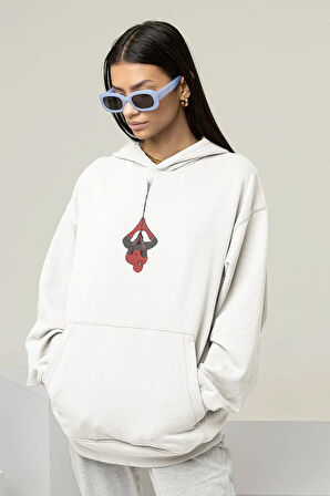 Tasarım Spider-Man Baskılı Unisex Oversize Örümcek Adam Hoodie