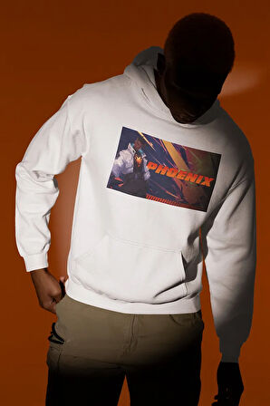 Phoenix Baskılı Unisex Oversize Vallorant Hoodie