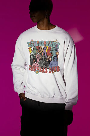 Taylor Swift The Eras Tour Baskılı Unisex Oversize Şarkıcı Sweatshirt