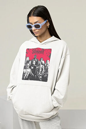 Slipknot Baskılı Unisex Oversize Müzik Grubu Hoodie