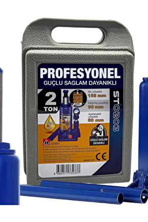2 Ton Şişe Oto Araç Krikosu Bijon Kolu Hediyeli Çelik Malzeme Yapımı....