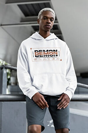 Demon Slayer Zenitsu Baskılı Unisex Oversize Anime Hoodie