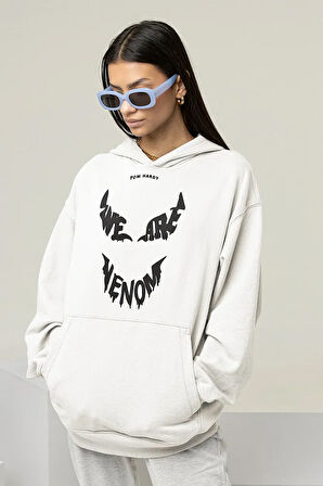 Tasarım We Are Venom Yazılı Unisex Oversize Tom Hardy Hoodie