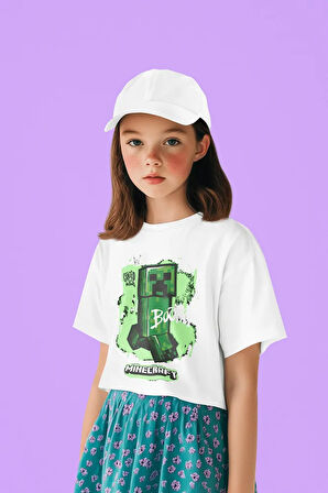 Creeper Baskılı Unisex Oyun Çocuk Tişört (1-12 YAŞ)