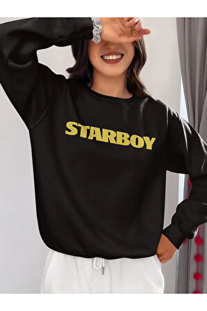 The Weeknd Starboy Baskılı Unisex Oversize Rapper Şarkıcı Sweatshirt