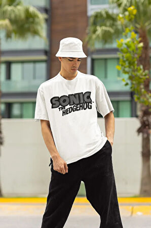 Sonic The Hedgehog Baskılı Unisex Oversize Çizgi Film Tişört