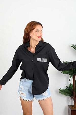 Drake Lover Boy Baskılı Unisex Rapper Cepli Gömlek