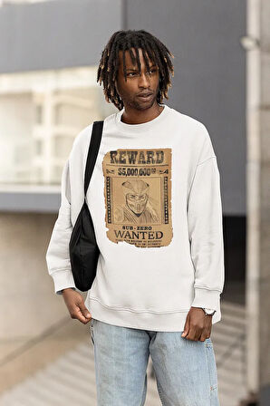 Sub-Zero Wanted Reward Yazılı Unisex Oversize Anime Sweatshirt