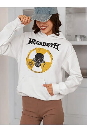 Megadeth Baskılı Unisex Oversize Rock Metal Müzik Grubu Hoodie