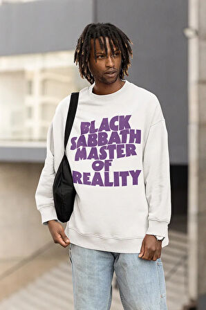 Black Sabbath Master Of Reality Yazılı Unisex Oversize Rock Metal Sweatshirt