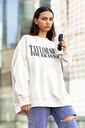 Taylor Swift The Eras Tour Yazılı Unisex Oversize Şarkıcı Sweatshirt
