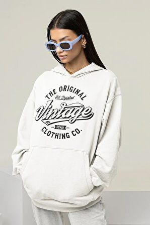The Original Vintage Yazılı Unisex Oversize Hoodie