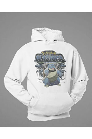Pokemon Blastoise Baskılı Unisex Oversize Hoodie