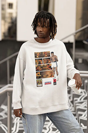 Efsane Boksör Muhammed Alii Baskılı Unisex Oversize Sweatshirt