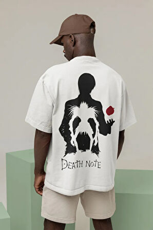 Anime Dizi Death Note Baskılı Unisex Oversize Tişört