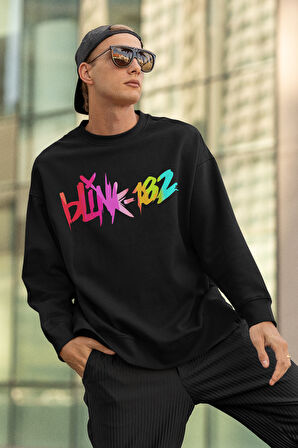 Blink-182 Yazılı Unisex Oversize Sweatshirt