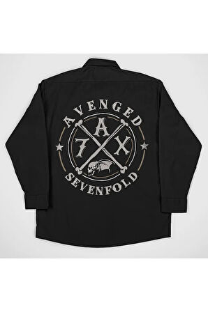 Avenged Sevenfold Rock Metal Müzik Grubu Baskılı Unisex Gömlek