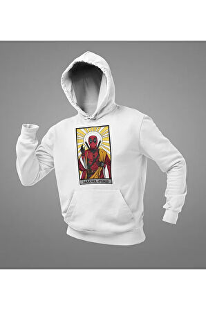 Deadpool Marvel Jesus Baskılı Unisex Oversize Hoodie
