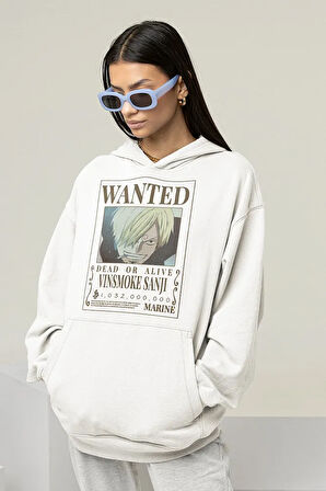 Vınsmoke Sanji Baskılı Unisex Oversize Anime Karakter Hoodie