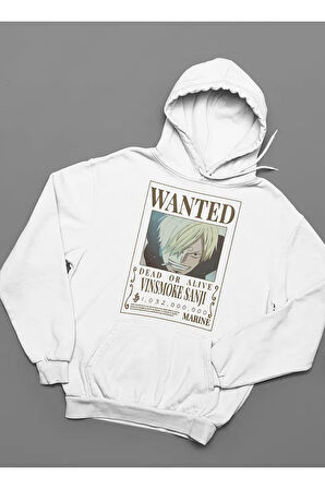Vınsmoke Sanji Baskılı Unisex Oversize Anime Karakter Hoodie