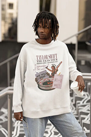 Taylor Swift The Eras Tour Baskılı Unisex Oversize Şarkıcı Sweatshirt