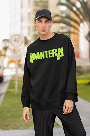 Pantera Rock Metal Müzik Grubu Baskılı Unisex Oversize Sweatshirt