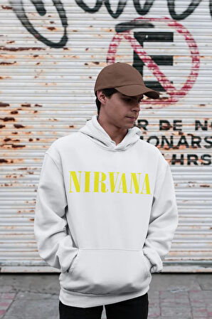 Nirvana Yazılı Unisex Oversize Tasarım Hoodie
