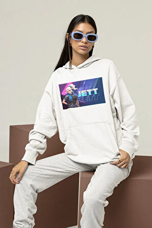 Jett Baskılı Unisex Oversize Vvalorant Hoodie