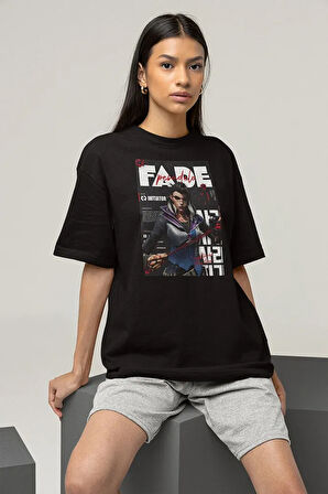 Initiator Fade Baskılı Unisex Oversize Valorannt Tişört