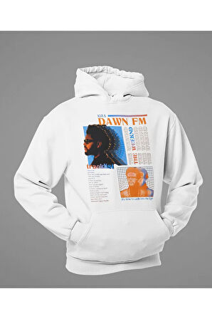 The Weeknd 103.5 Dawn Fm Baskılı Unisex Oversize Rapper Hoodie