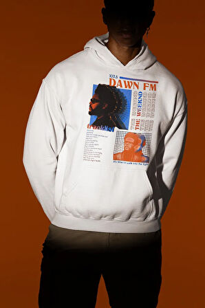 The Weeknd 103.5 Dawn Fm Baskılı Unisex Oversize Rapper Hoodie