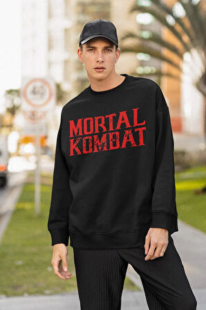 Mortal Kombat Baskılı Unisex Oversize Anime Sweatshirt