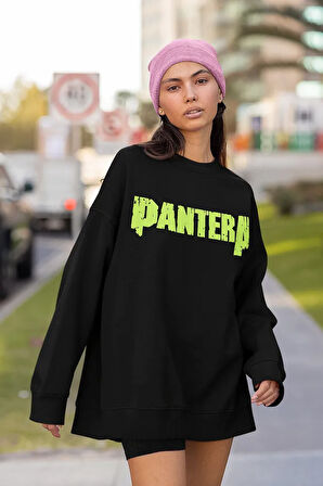 Pantera Rock Metal Müzik Grubu Baskılı Unisex Oversize Sweatshirt