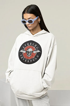 Avenged Sevenfold Baskılı Unisex Oversize Rock Metal Hoodie
