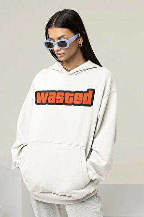 GTA Wasted Baskılı Unisex Oversize Oyun Hoodie