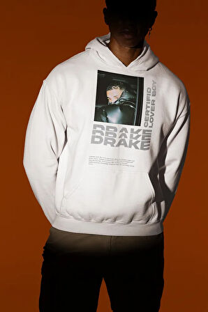 Drake Lover Boy Baskılı Unisex Oversize Rapper Hoodie