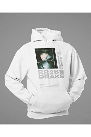Drake Lover Boy Baskılı Unisex Oversize Rapper Hoodie