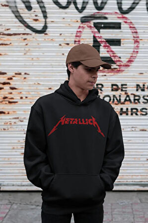 Metallica Baskılı Unisex Oversize Müzik Grubu Rock Metal Hoodie