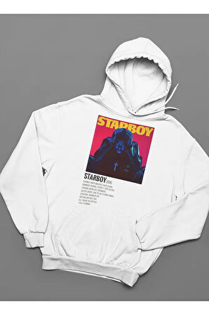 The Weeknd Starboy Baskılı Unisex Oversize Şarkıcı Hoodie