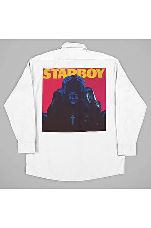 The Weeknd Starboy Baskılı Unisex Tasarım Rapper Gömlek