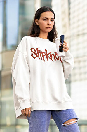 We Are Not Your Kind Yazılı Unisex Oversize Slipknot Müzik Grubu Sweatshirt