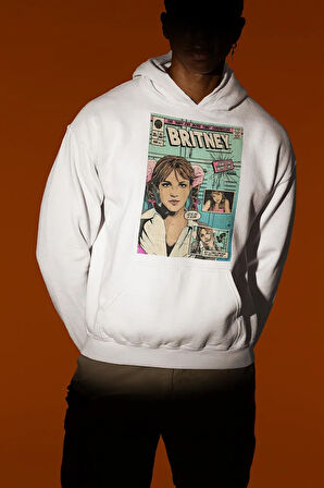 Şarkıcı Britney Spears Dergi Kapağı Temalı Unisex Oversize Hoodie